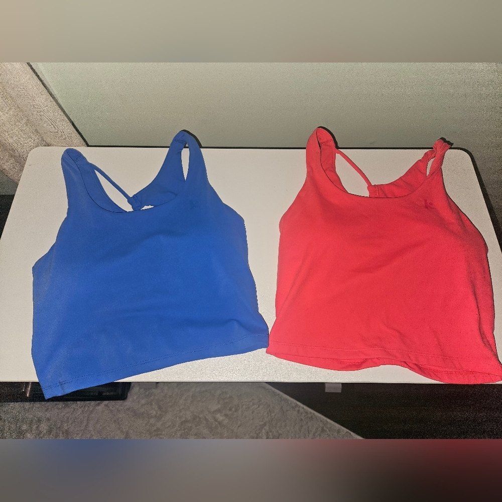 Blue and pink Women's Tank Tops